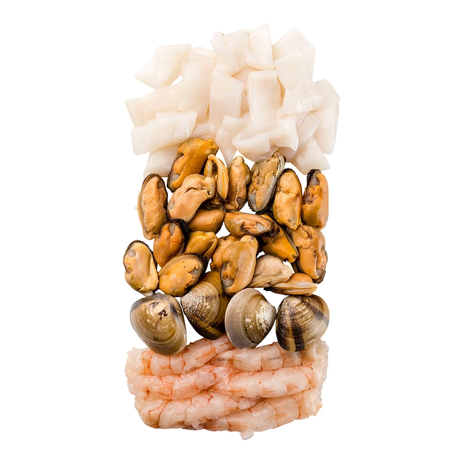 Seafood Mix, Mediterranean, Squid/Mussels/Clams/Shrimp, Raw, Frozen, Skin-Pack,12 - 10.6 OUNCE