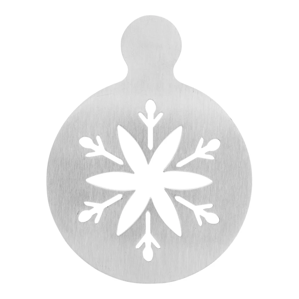 Snowflake Stencil, Decorating, 4.25 x 3.25 Inch, for Coffee, Stainless Steel,1 - 1 EACH