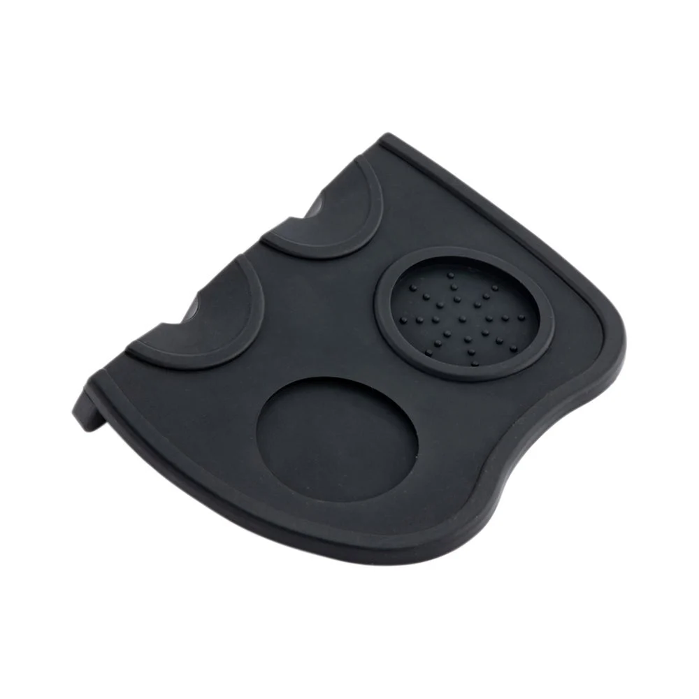 Mat, Tamping, 8.25 x 5.75 x 1.5 Inch, Double-Slot, Black, Silicone, for Espresso,1 - 1 EACH