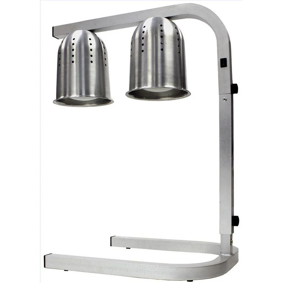 Heat Lamp, 2-Bulb, 19.50 x 14.25 Inch, Adjustable, Aluminum, 120 Volt,1 - 1 EACH