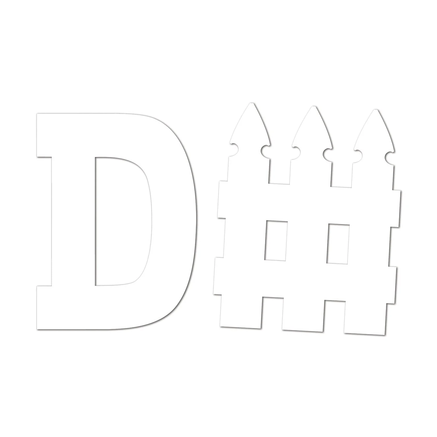 Signs, Cutout, D-Fence, 20.5 & 21.5 Inch,1 - 12 EACH