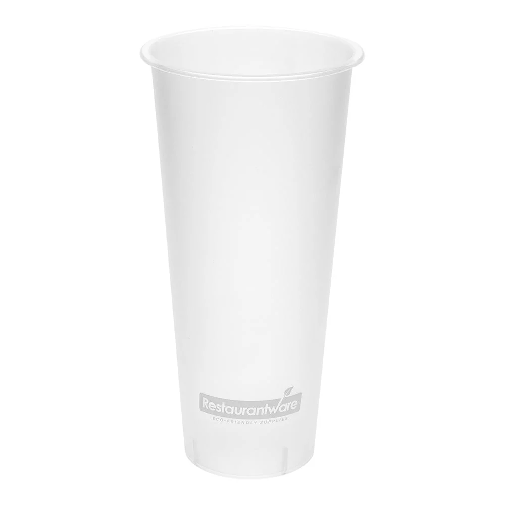 Cups, Hot & Cold, 24 Ounce, Plastic, Frosted Clear, Recyclable,1 - 100 COUNT