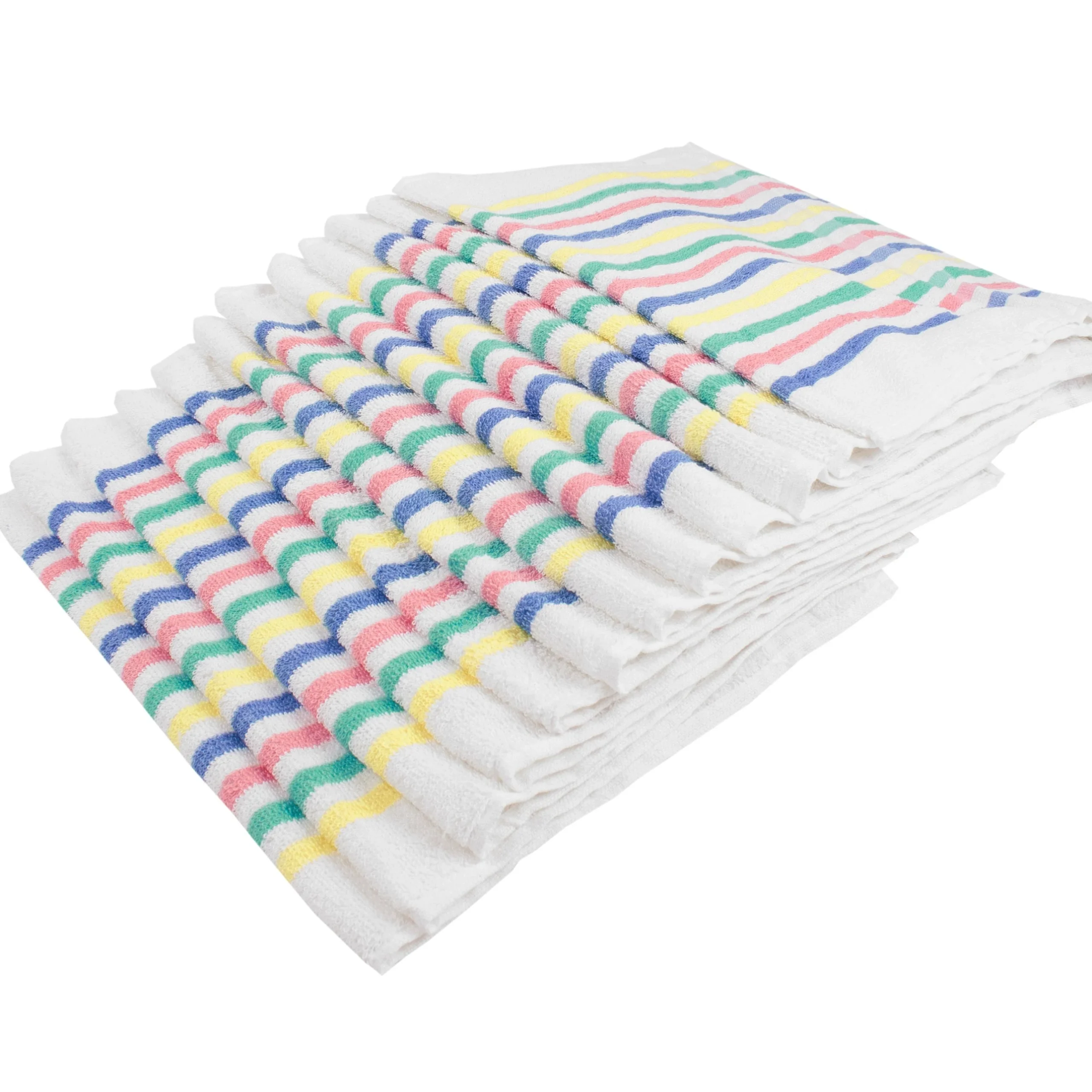 Towel, Terrycloth, Striped, 15 x 25 Inch,12 - 1 EACH