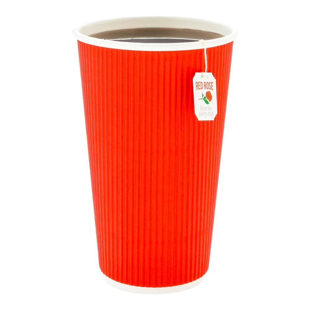 Cups, Hot, 20 Ounce, Paper, Red, Ripple Wall,1 - 250 COUNT