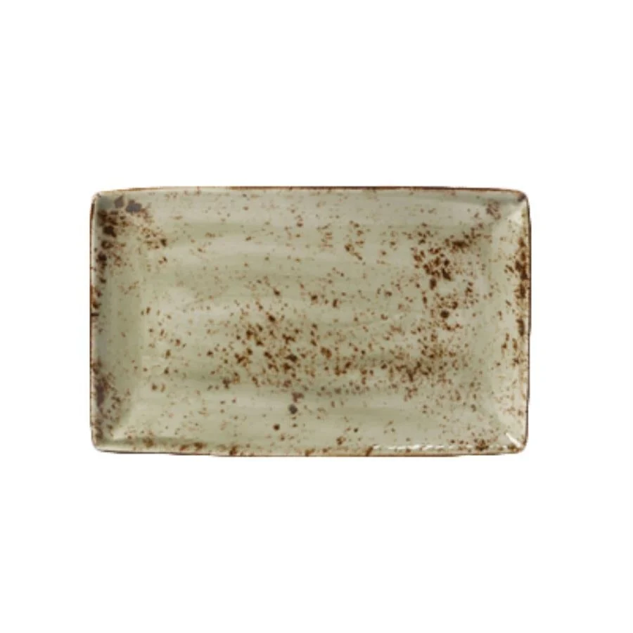 Platter, Craft, 10.63 x 6.5 Inch, Green, Rectangular,1 - 1 EACH