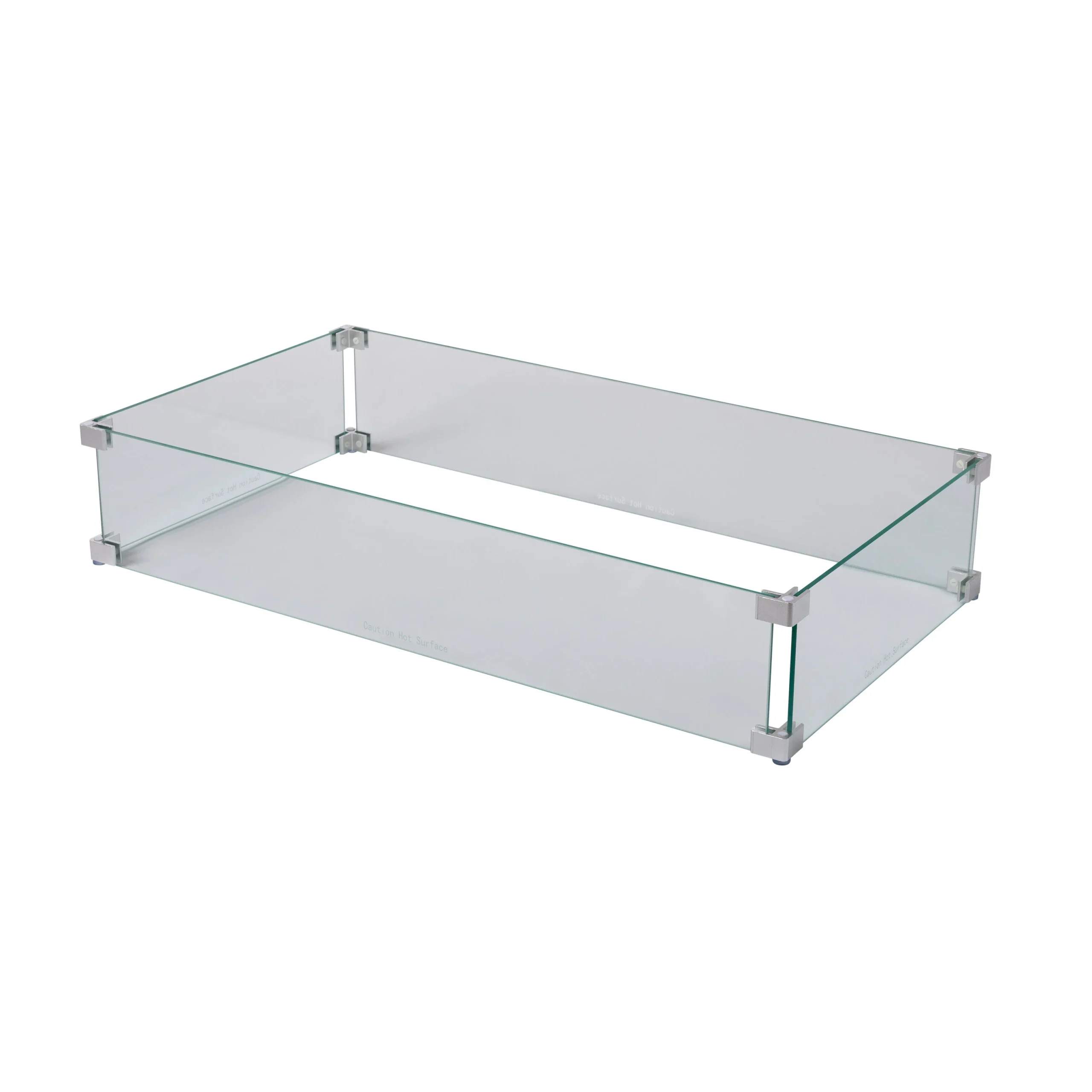 Wind Guard, Fire Pit, 32.5 x 17.75 x 6.25 Inch, Tempered Glass, Rectangular,1 - 1 EACH