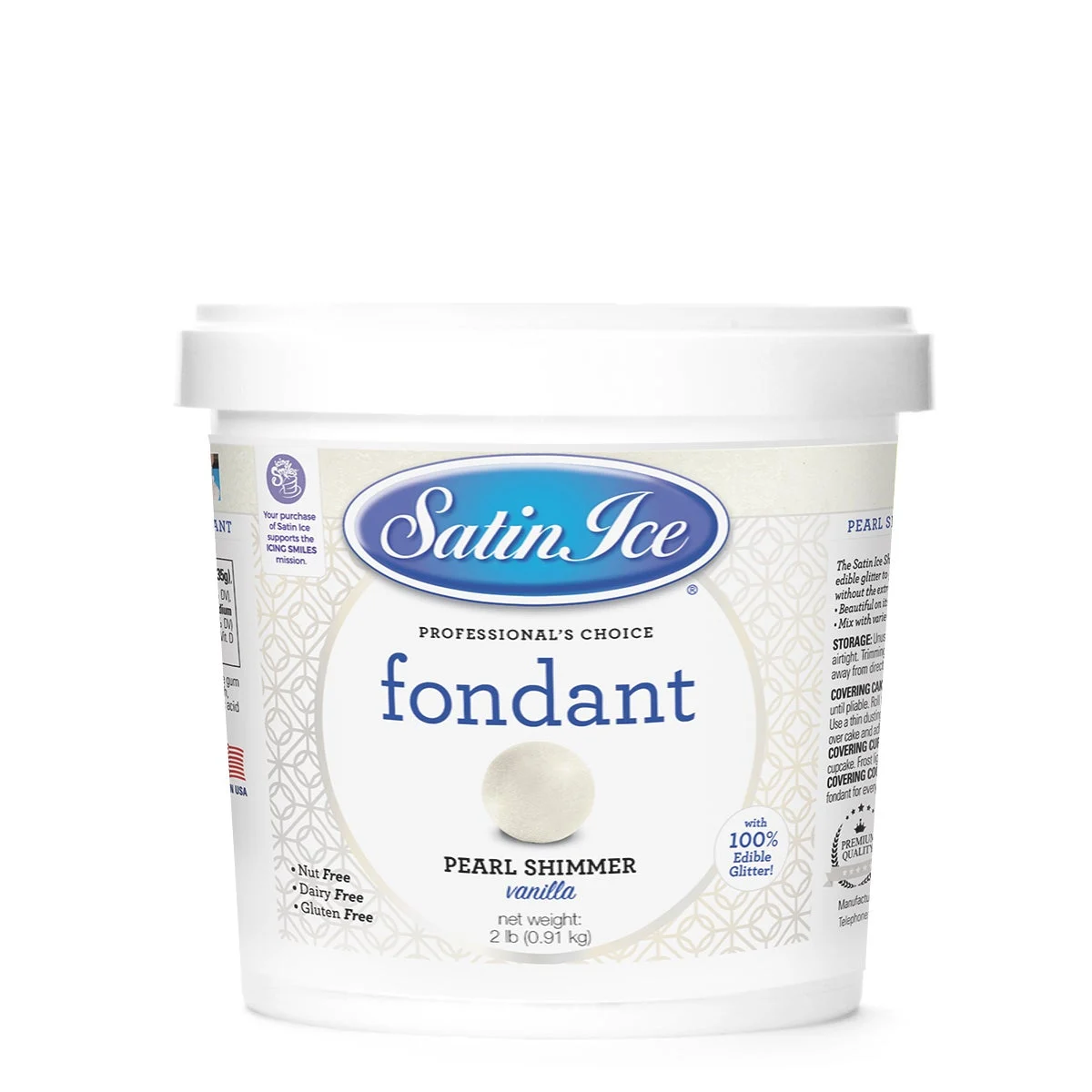 Sugar, Fondant, Pearl Shimmer Vanilla,10 - 2 POUND