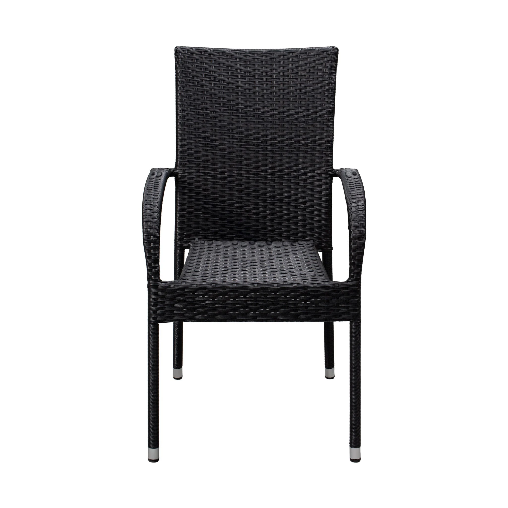 Chair Set, Outdoor, 4-Piece, Black Wicker,1 - 4 COUNT