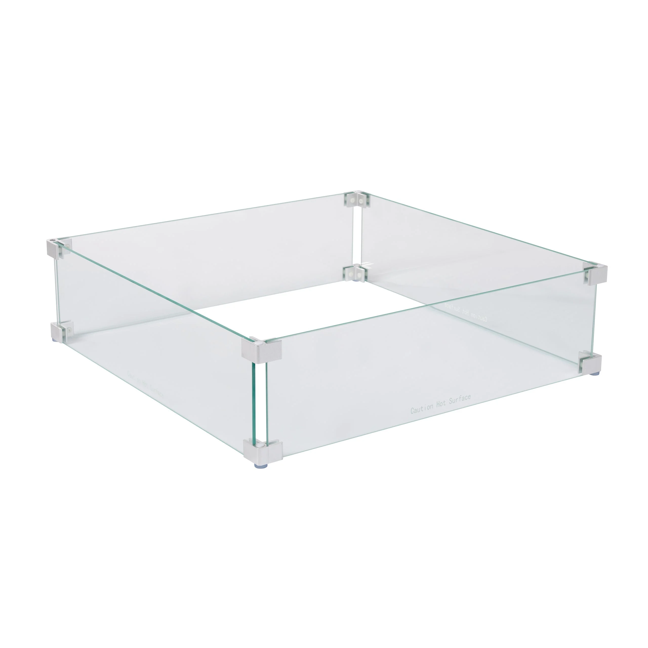 Wind Guard, Fire Pit, 22.5 x 22.5 x 6.25 Inch, Tempered Glass, Square,1 - 1 EACH