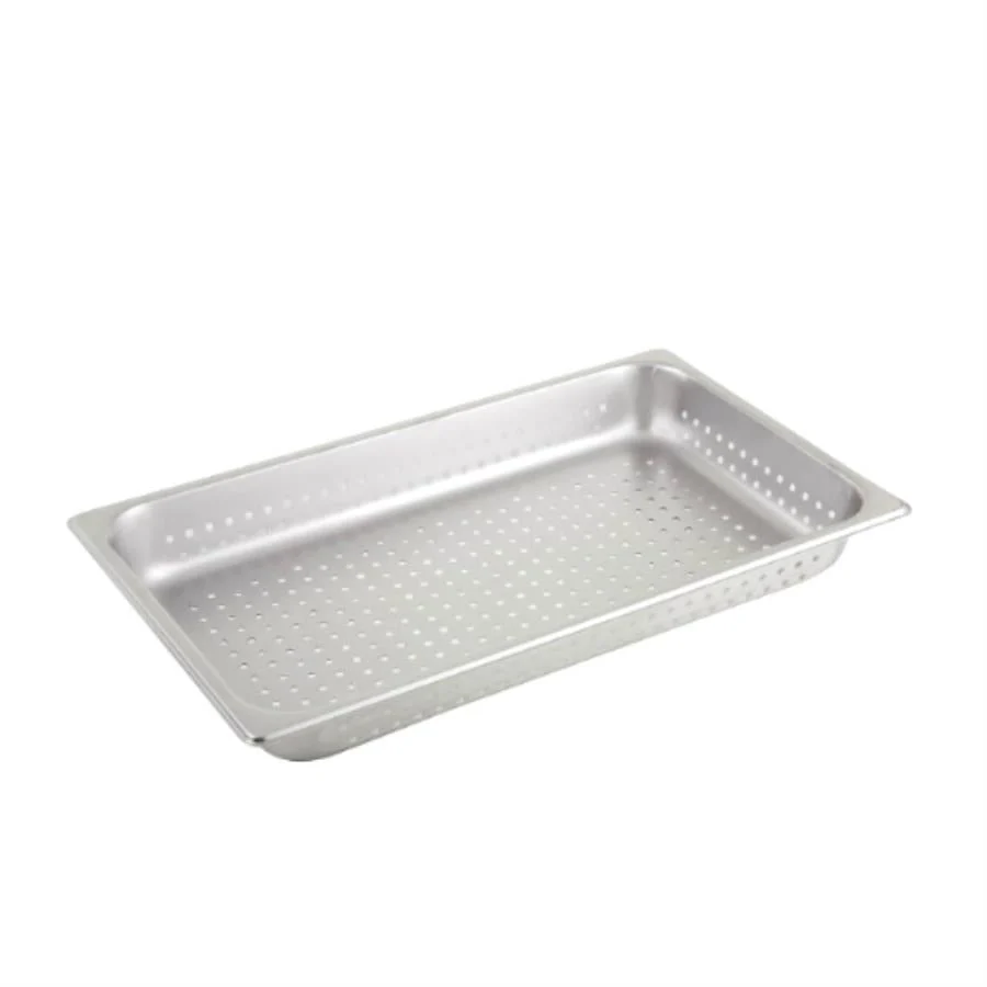 Pan, Steam Table, Full-Size, 12.75 x 20.75 Inch, 2.5 Inch Deep, Stainless Steel, Perforated,1 - 1 EACH
