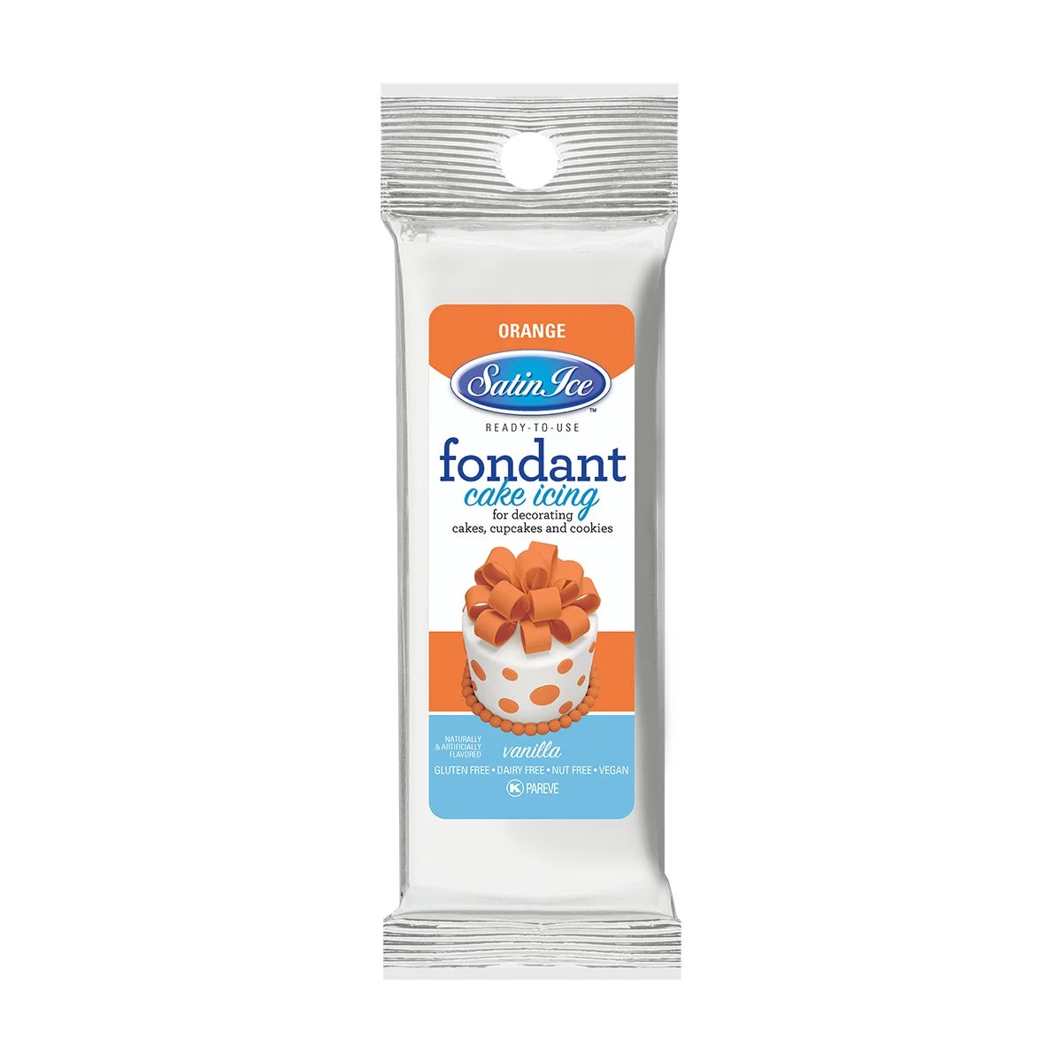 Sugar, Fondant, Rolled, Orange Vanilla,12 - 4.4 OUNCE