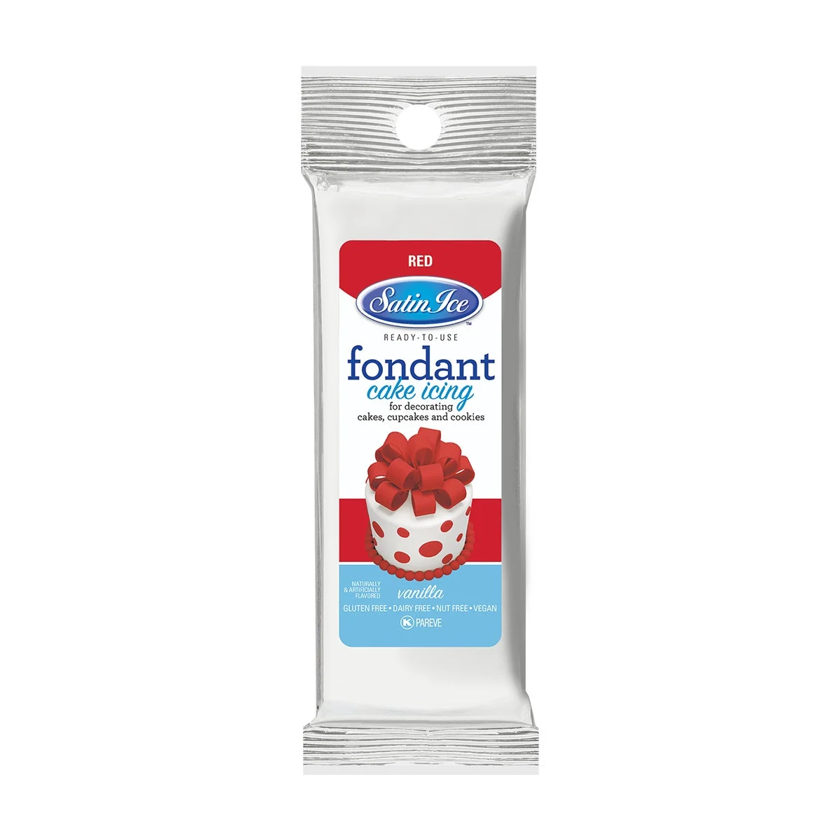Sugar, Fondant, Rolled, Red Vanilla,12 - 4.4 OUNCE