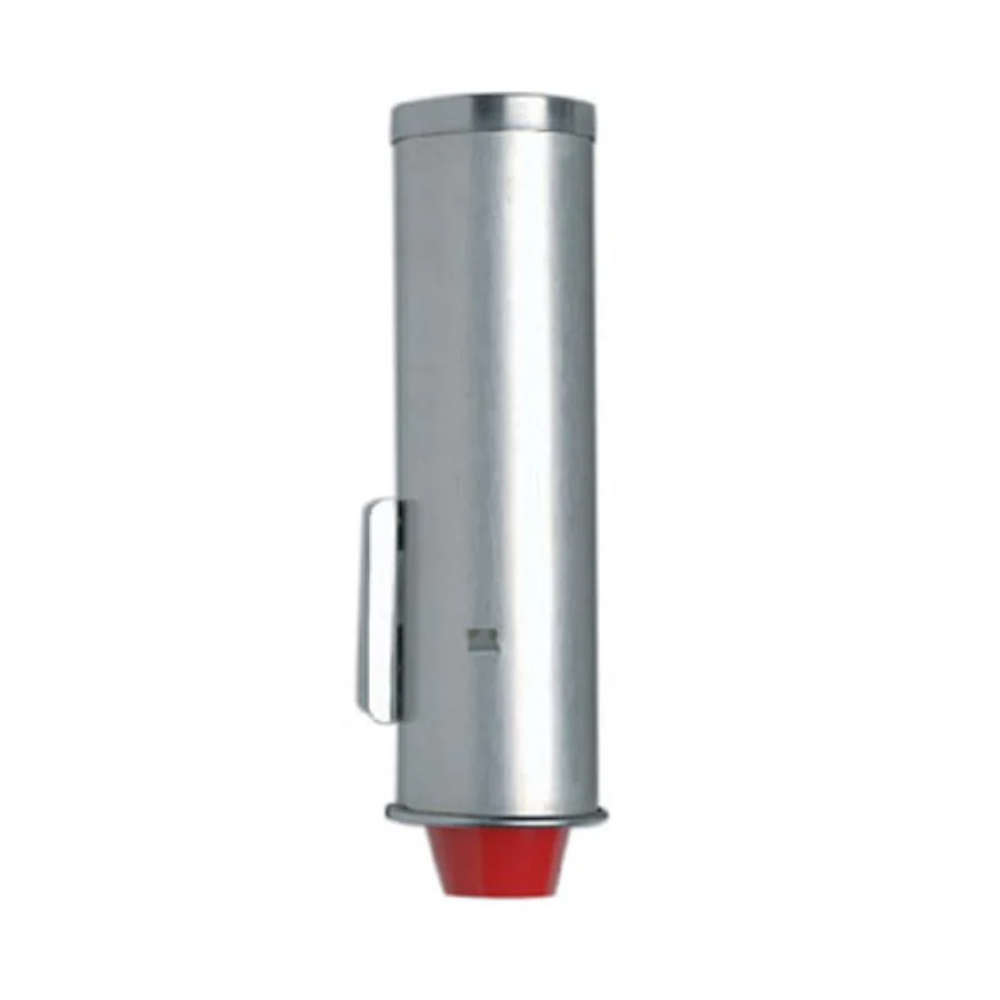 Dispenser, Portion Cup, Surface Mount, Stainless Steel, 12 Inch Tube, for 2-6 Ounce Cups,1 - 1 EACH