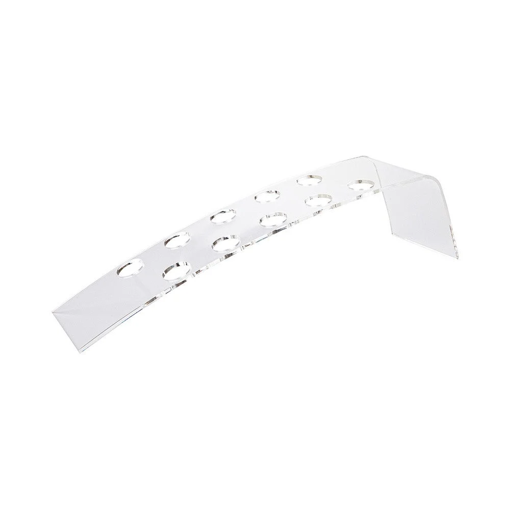 Display Stand, Cone Holder, Clear Tek 21.65 x 5.55 x 5.31 inch, Angled, Clear, Acrylic, with 10 Slots,1 - 1 EACH