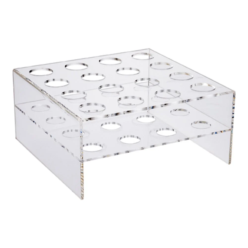 Display Stand, Cone Holder, Clear Tek 6.75 x 6.75 x 3.25 Inch, Square, Clear, Acrylic, with 16 Slots,1 - 1 EACH