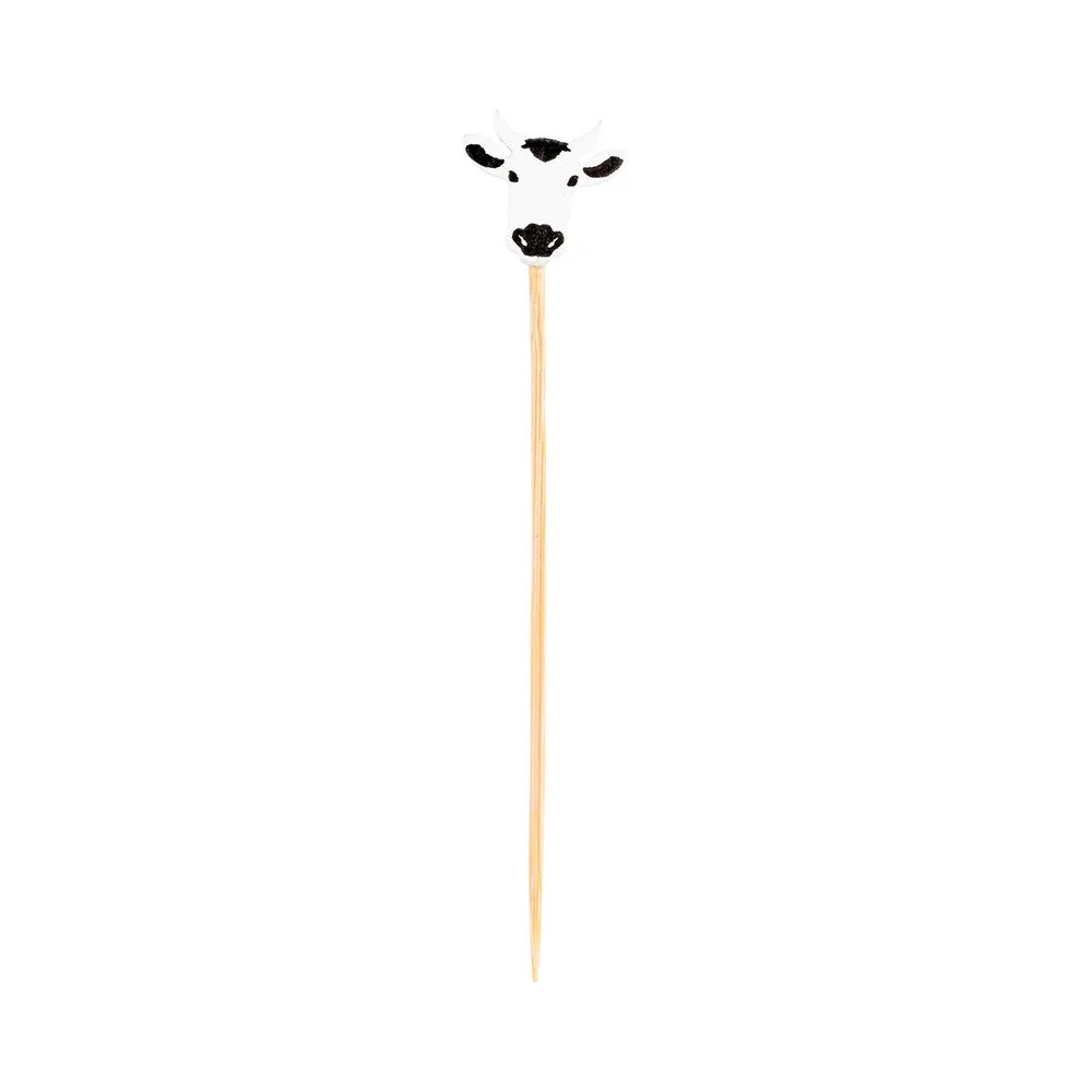 Skewers, Happy Cow, 4 Inch, Bamboo, 4 Linear Inch,1 - 1000 COUNT