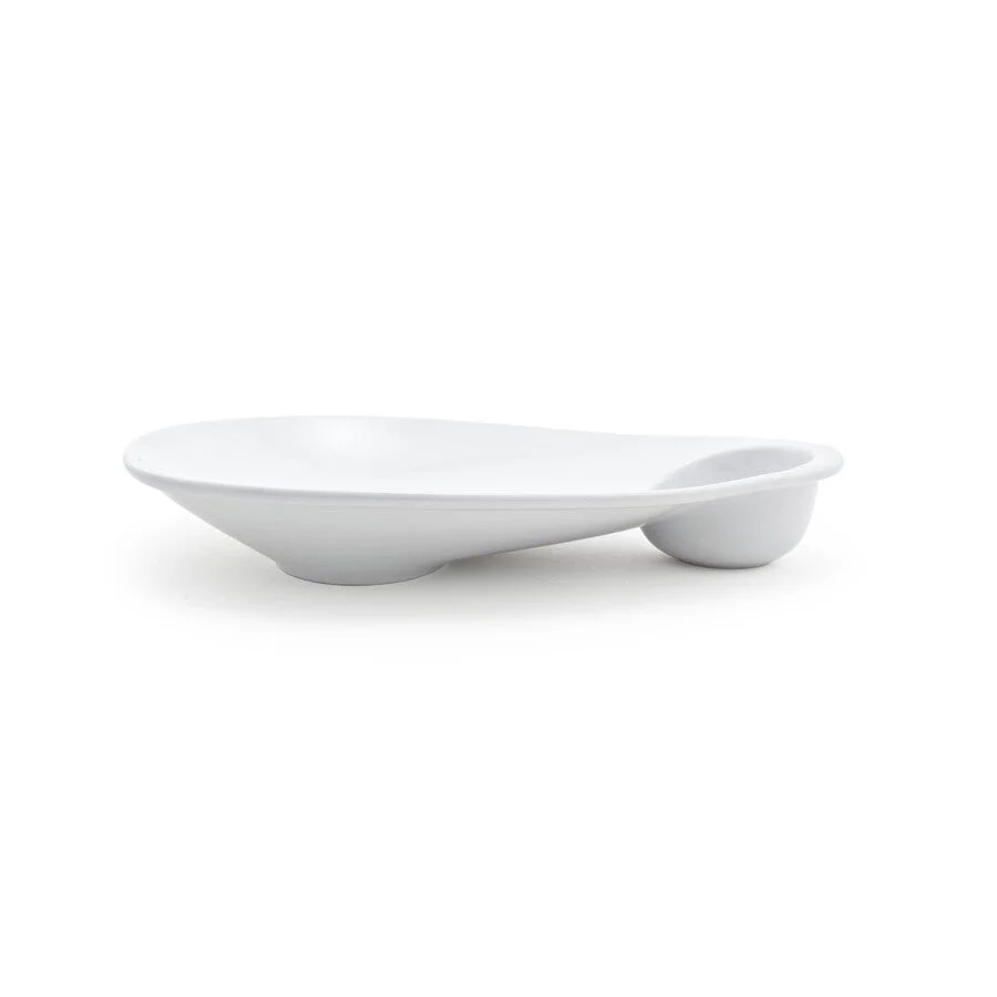 Plates, Ellipse Sampler, 12 x 9 Inch, White, Porcelain,4 - 1 EACH