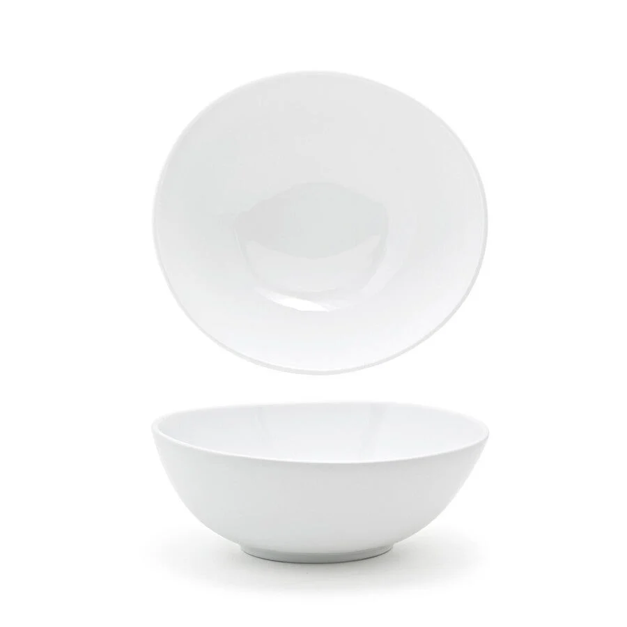 Bowls, Ellipse, 8 Inch, White, Oval, 8 Linear Inch,6 - 1 EACH