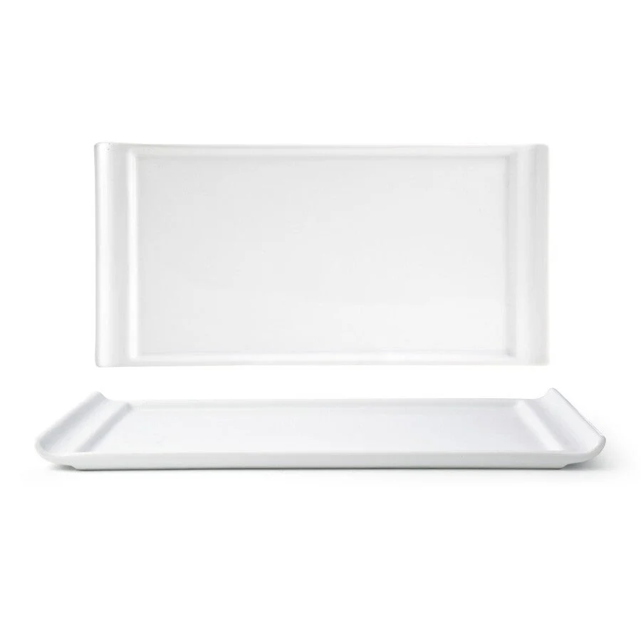 Plates, Nouvelle, 13 x 6.5 Inch, White, Rectangular,6 - 1 EACH