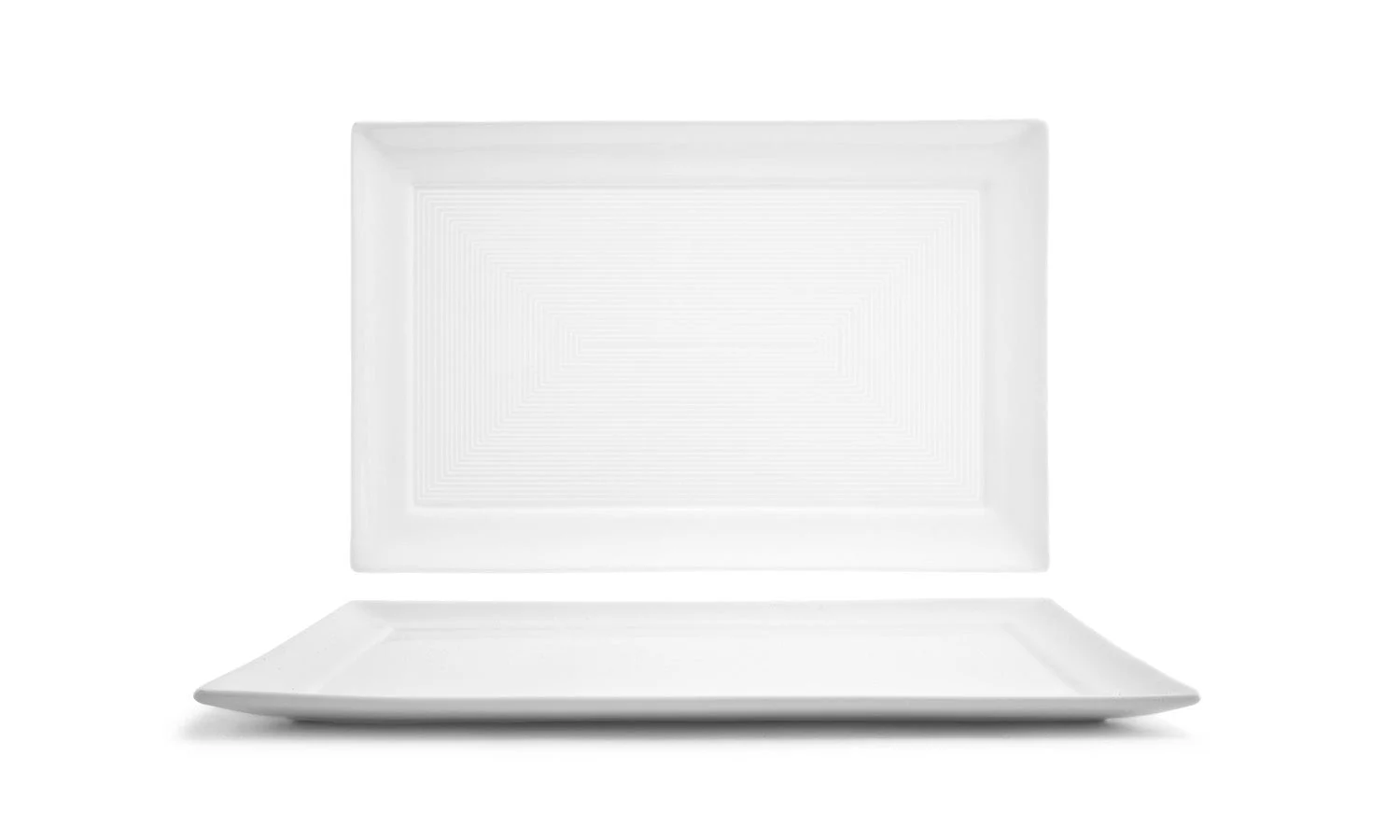 Plates, Spiral, 14 x 9 Inch, White, Rectangular,6 - 1 EACH