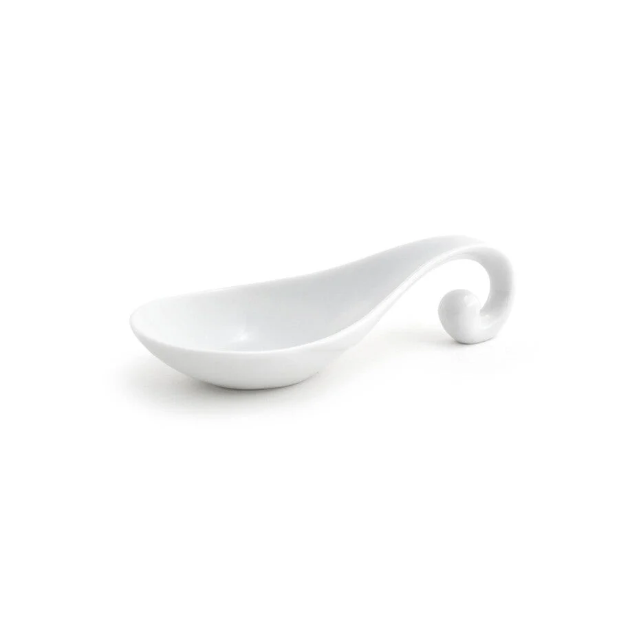 Spoons, Sampler, Swirl, White, Porcelain, 4.5 Inch, 4.5 Linear Inch,12 - 1 EACH