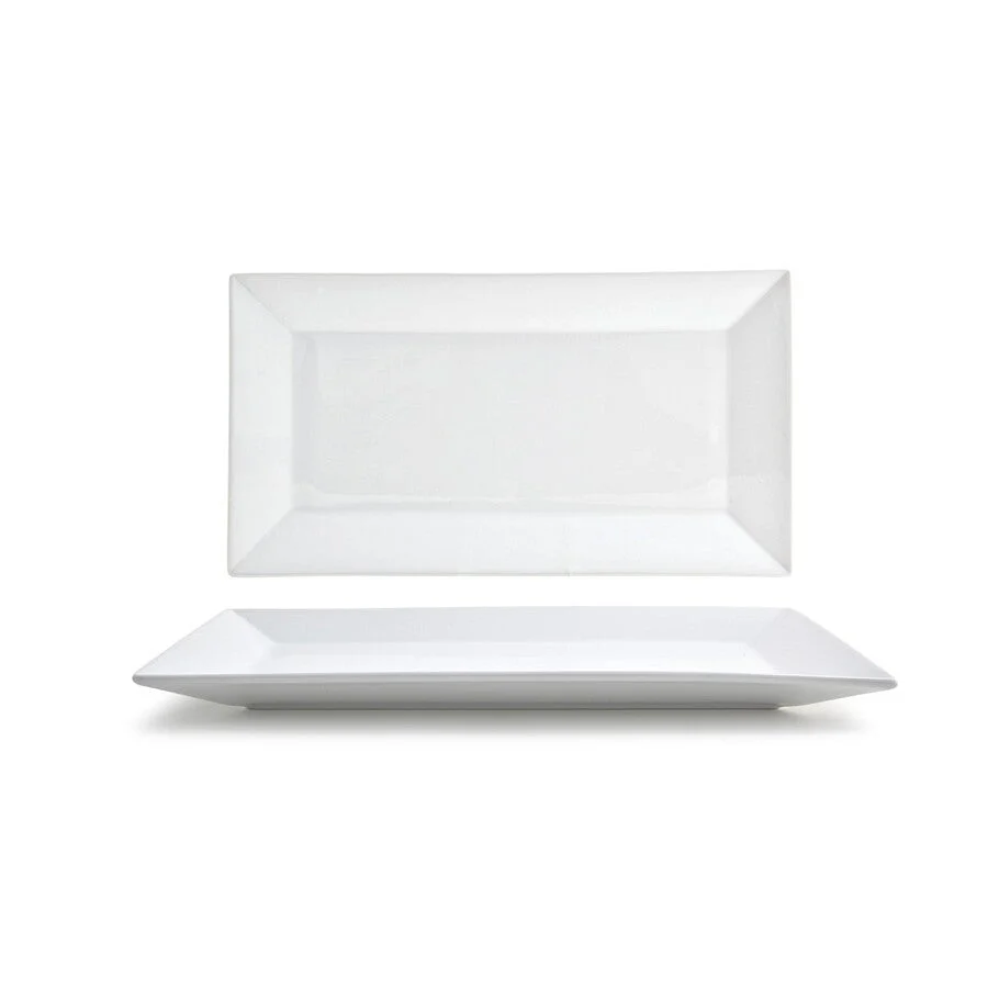Plates, Kyoto, 13 x 7 Inch, White, Rectangle,6 - 1 EACH
