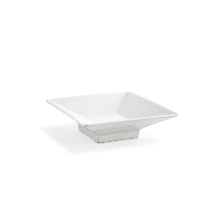 Dishes, Footed, Kyoto, 4 Ounce, White, Porcelain, 4.5 Inch, Square, 4.5 Linear Inch,6 - 1 EACH