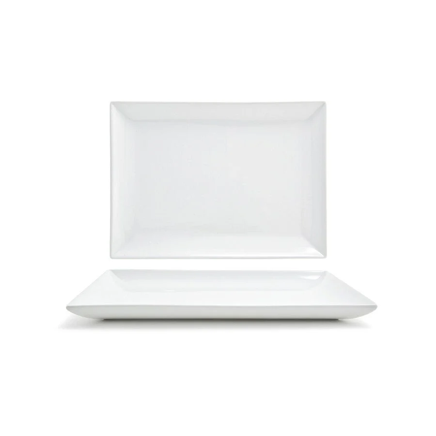 Platters, 11.5 x 8.25 Inch, Mod Ideal, White, Porcelain,4 - 1 EACH