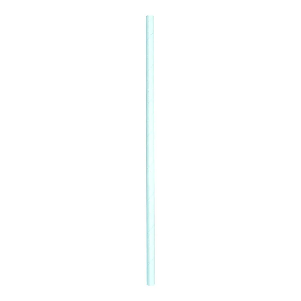 Straws, 7.8 Inch, Paper, Light Mint, Biodegradable, 7.8 Linear Inch,1 - 100 COUNT