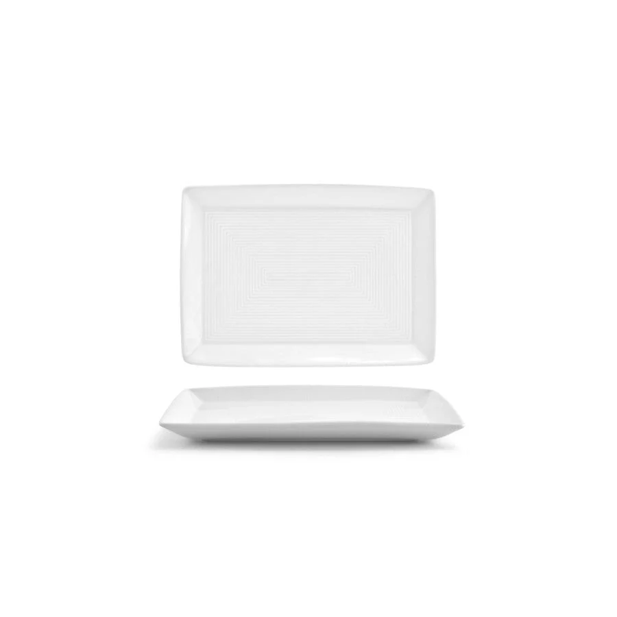 Plates, Spiral, 7 x 5 Inch, White, Rectangular,12 - 1 EACH
