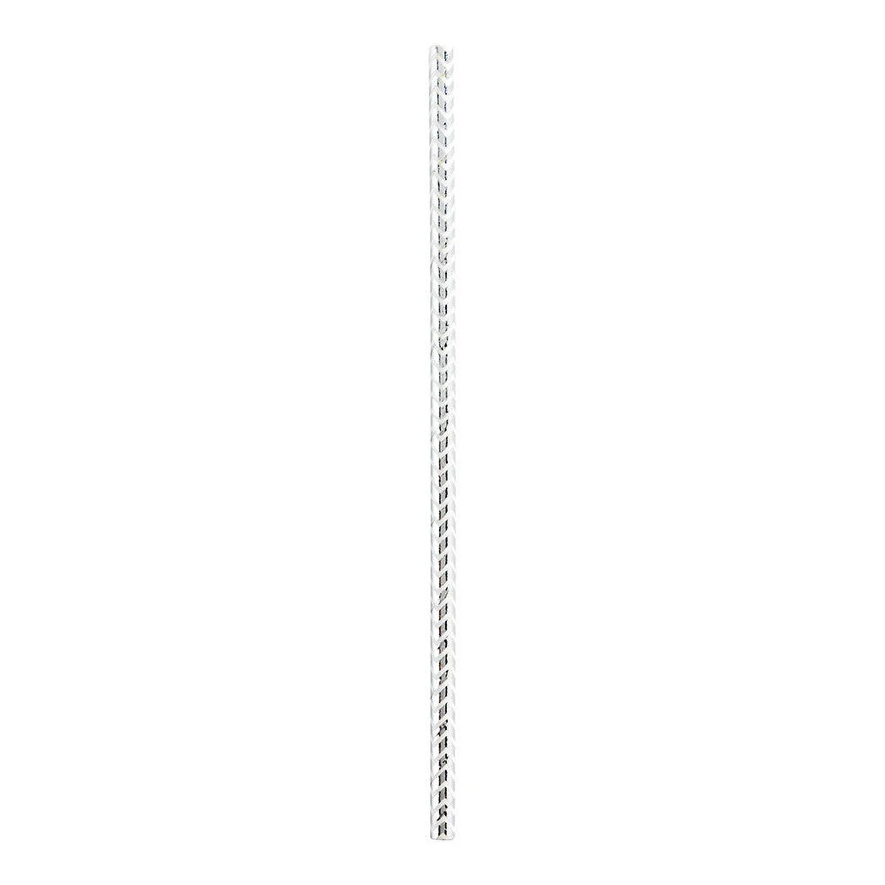 Straws, 7.8 Inch, Paper, Zig Zag Metallic Silver, Biodegradable, 7.8 Linear Inch,1 - 100 COUNT