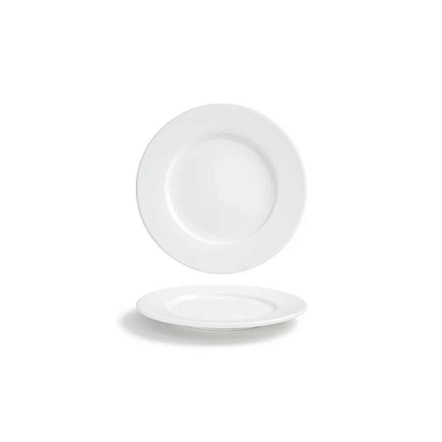 Plates, Monaco, 6.5 Inch, Wide Rim, White, 6.5 Linear Inch,12 - 1 EACH