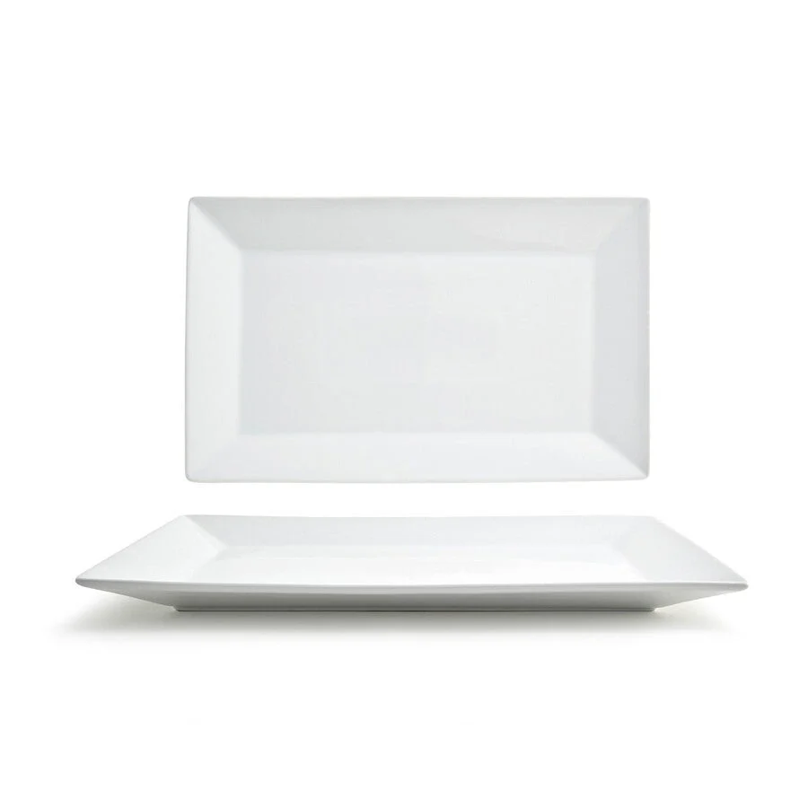 Plates, Kyoto, 14 x 9 Inch, White, Rectangular,6 - 1 EACH