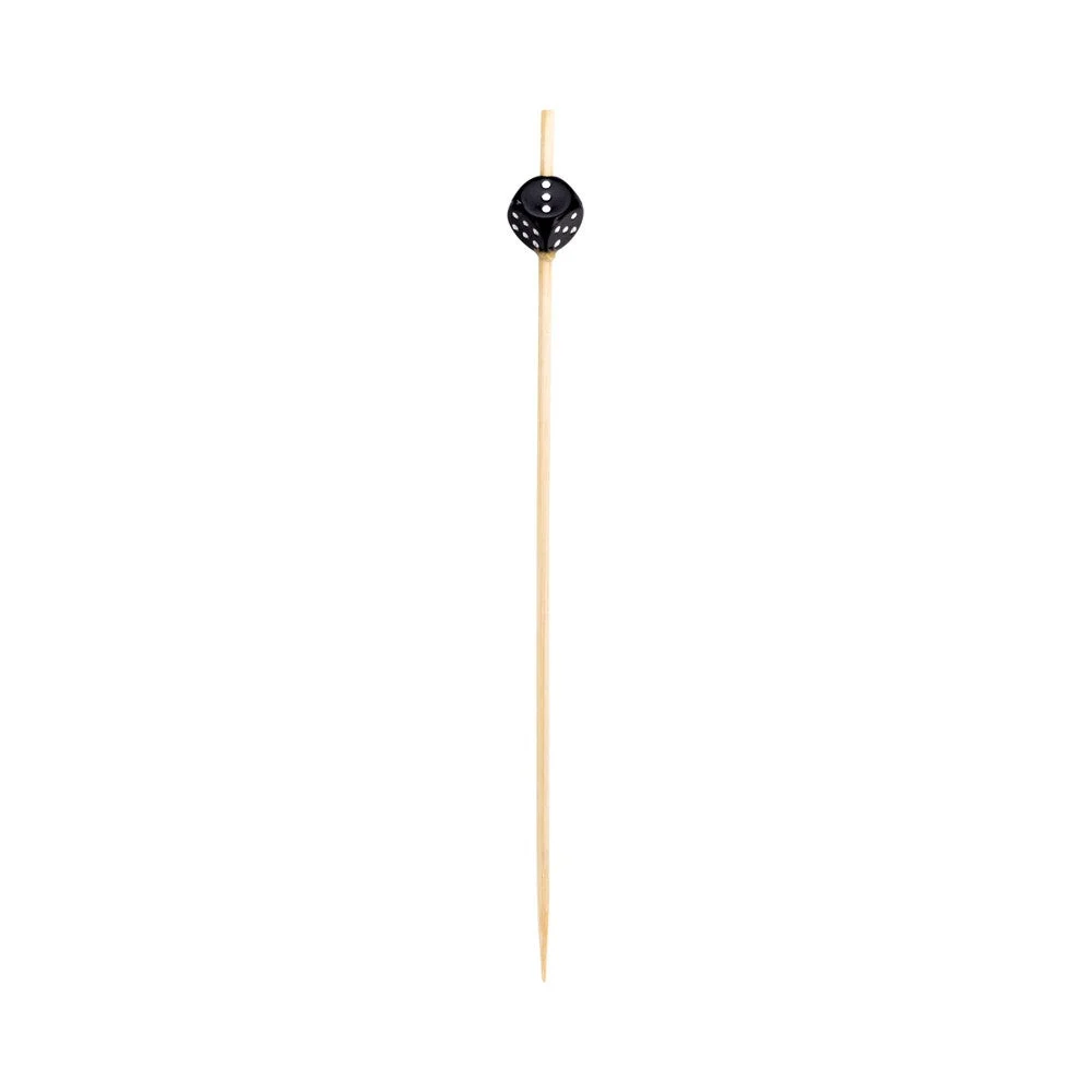 Skewers, Feeling Lucky Dice, 4 Inch, Bamboo, 4 Linear Inch,1 - 1000 COUNT