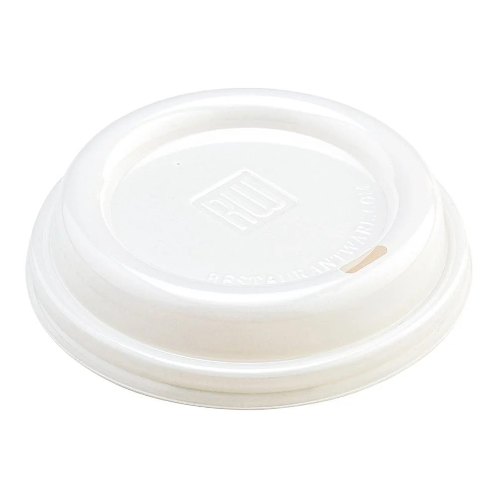 Lids, Flat, Restpresso, Plastic, White, for 8/12/16 Ounce Cups,1 - 500 COUNT