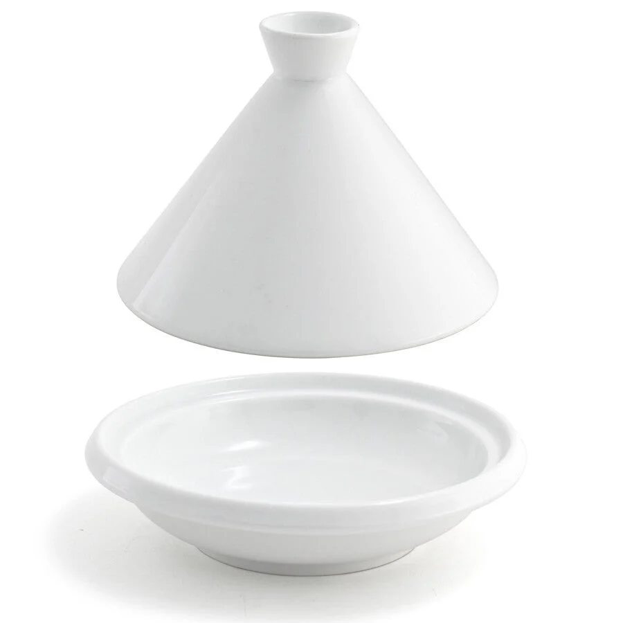 Tagines, 6.5 x 5.75 Inch, White, Porcelain, 6.5 Linear Inch,2 - 1 EACH
