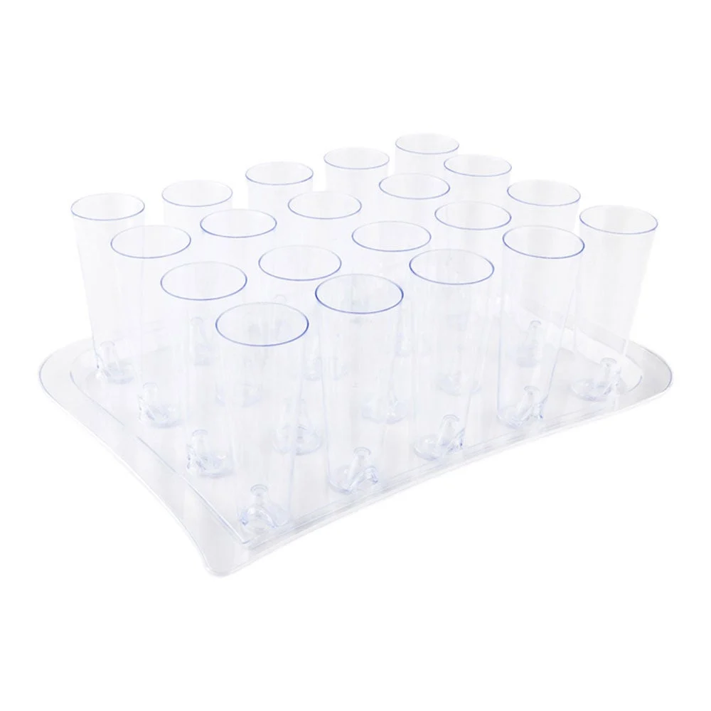 Glasses, Cocktail, 4.5 Ounce, Tall, Clear, Plastic, with Serving Tray, 4.5 Ounce,1 - 100 COUNT