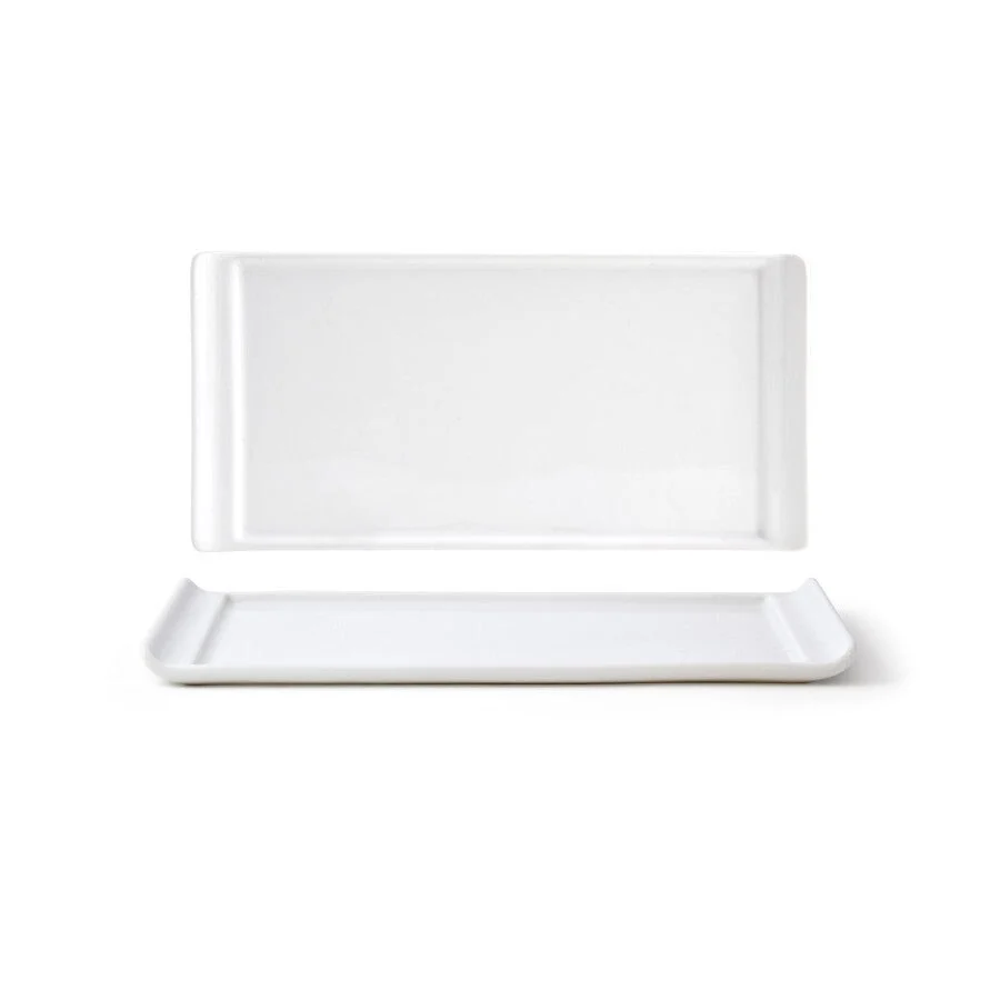 Plates, Nouvelle, 10 x 5 Inch, White, Rectangular,12 - 1 EACH