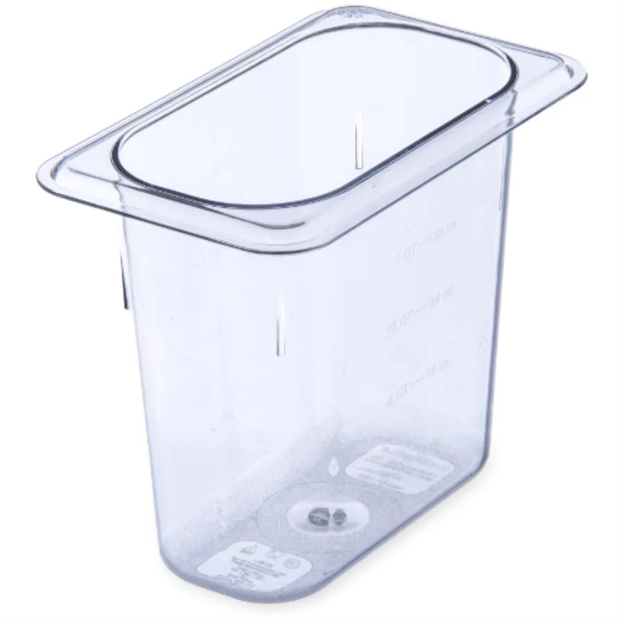Pan, Food, Ninth-Size 6 Inch, 6.75 x 4.25 Inch Clear, Polycarbonate,1 - 1 EACH