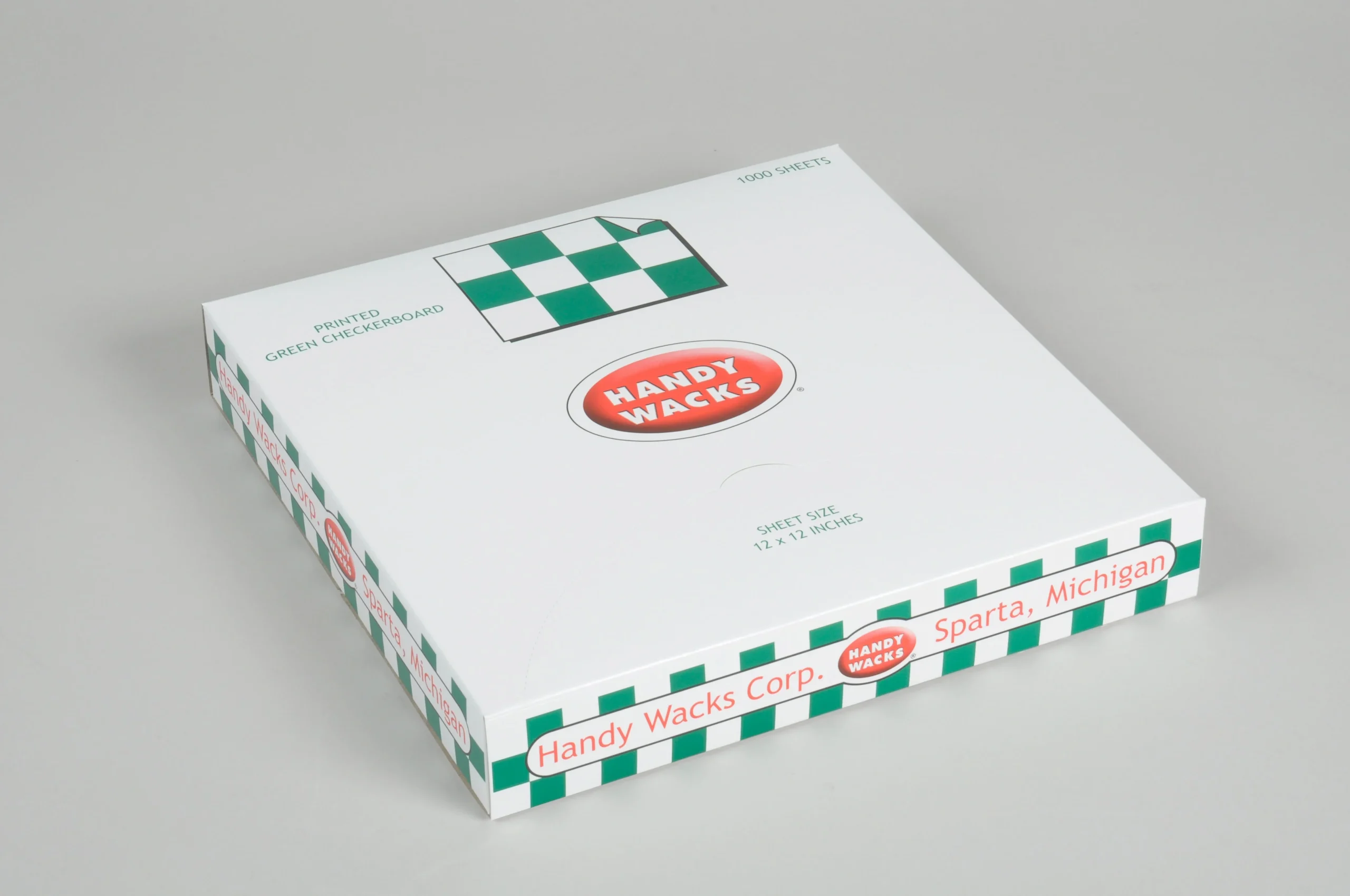 Wraps, Deli, 12 x 12 Inch, Green Checker,6 - 1000 COUNT