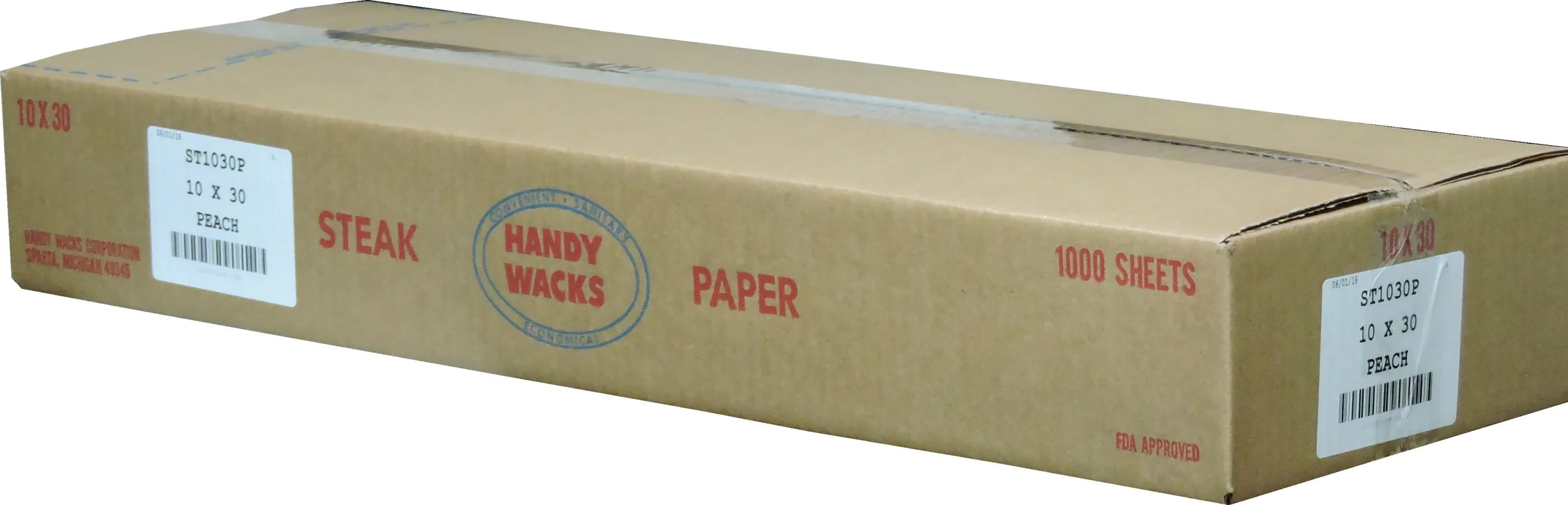 Papers, Steak, 10 x 30 Inch, Peach,1 - 1000 COUNT