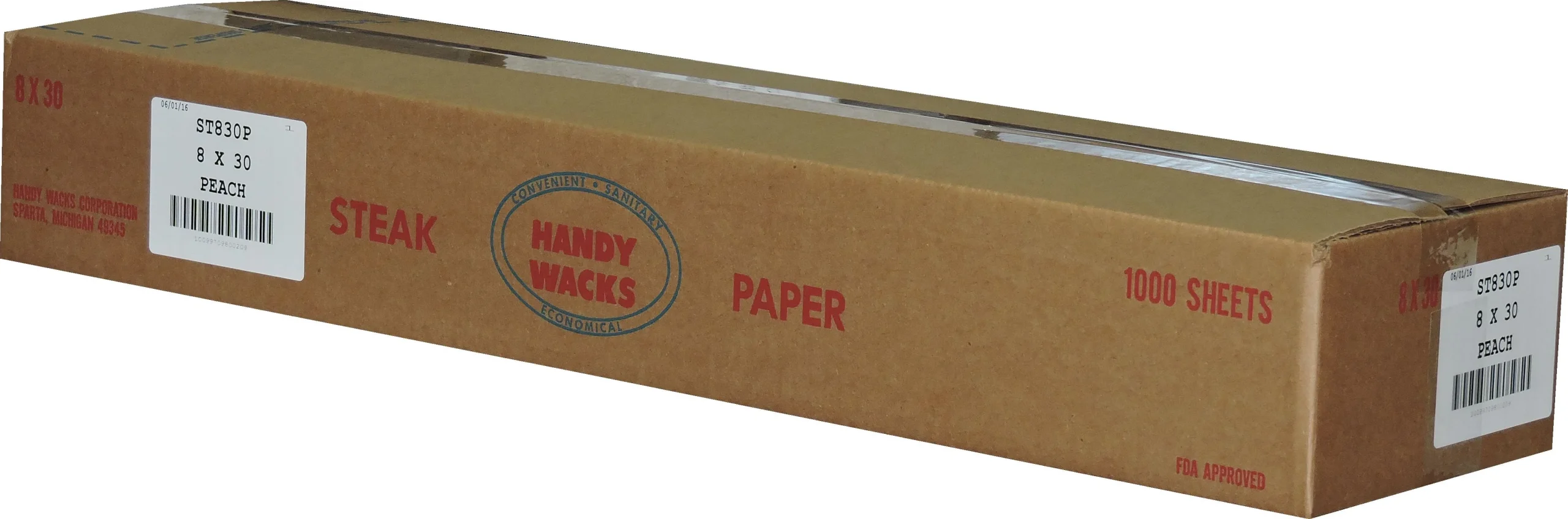 Papers, Steak, 9 x 30 Inch, Peach,1 - 1000 COUNT