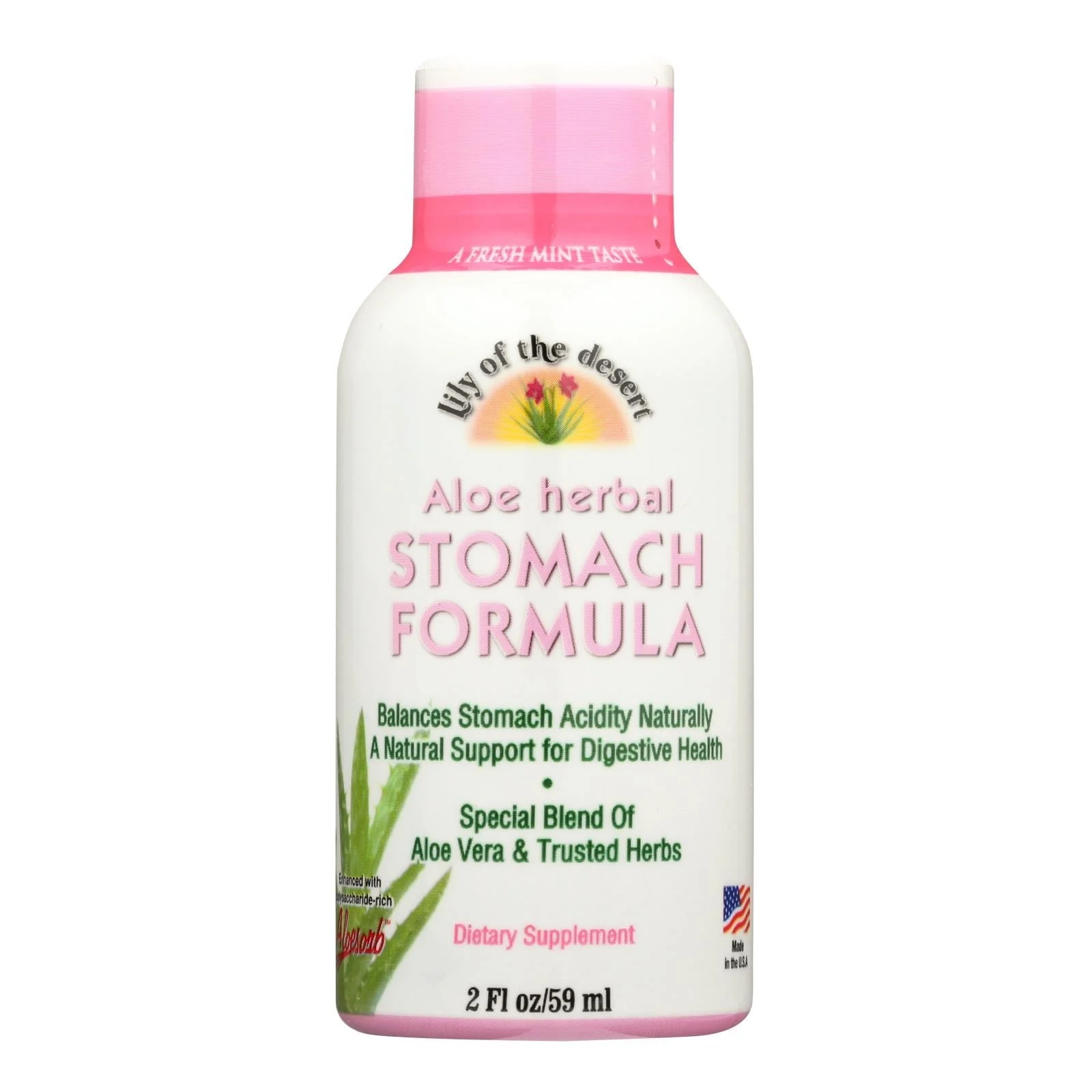 Supplement, Drink, Stomach Shot, Aloe Vera & Herb, Ready to Use,12 - 2 FLUID
