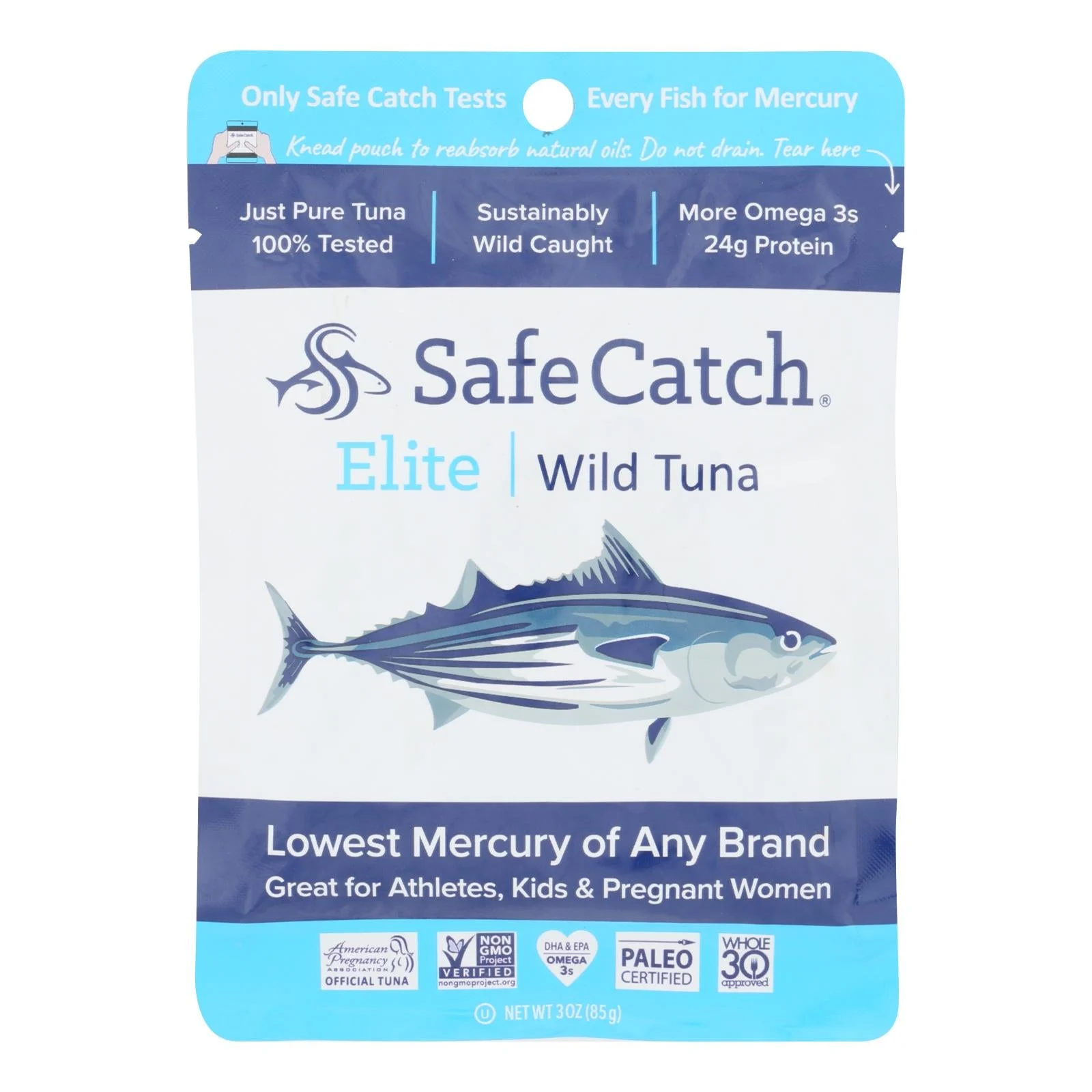 Tuna, Wild-Caught, Pouch,12 - 3 OUNCE