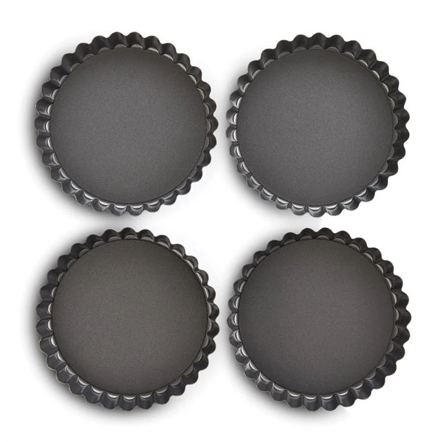 Pans, Quiche, 4.25 Inch, Nonstick, Steel,6 - 4 COUNT