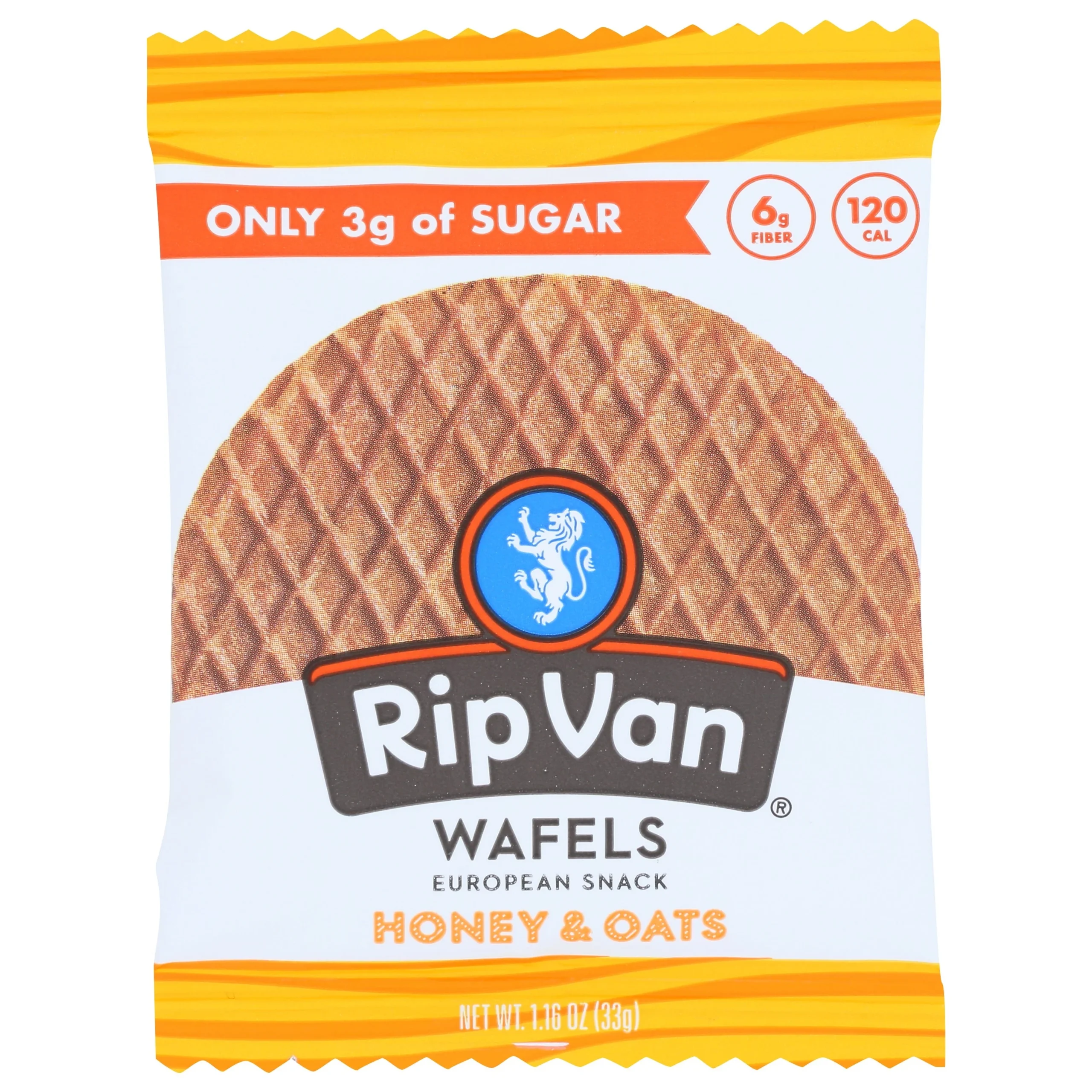 Cookies, Wafel, Honey & Oats, Shelf-Stable, Single-Serve,12 - 1.16 OUNCE