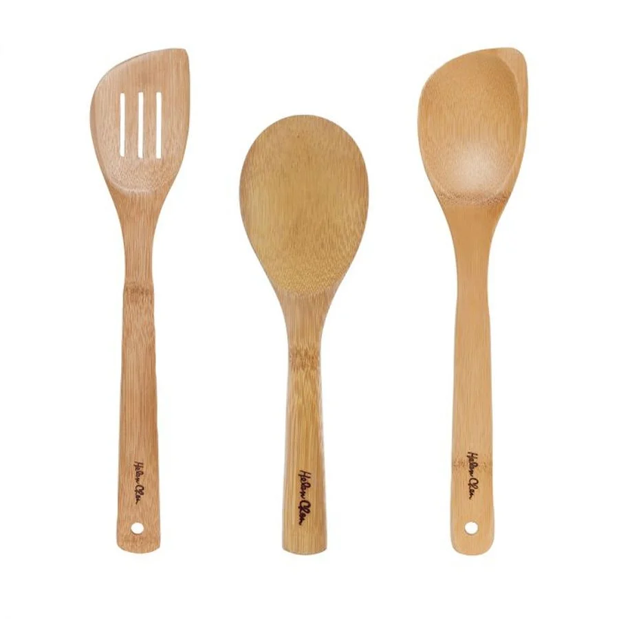 Tool Sets, Stir Fry, Spoon/Corner Spoon/Slotted Corner Spoon, Bamboo,1 - 6 COUNT