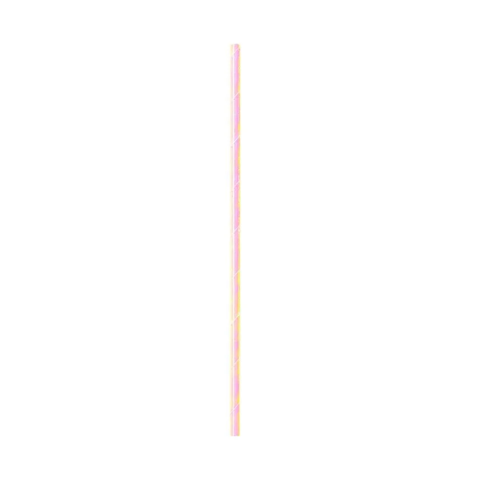 Straws, 7.75 Inch, Paper, Metallic Opal, Biodegradable,1 - 25 COUNT