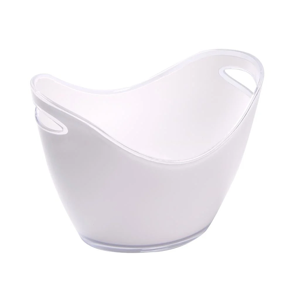 Bucket, Wine, 7.4 Quart, Frosted, Plastic, 13.75 x 9.75 x 10.5 Inch, Oval,1 - 1 EACH