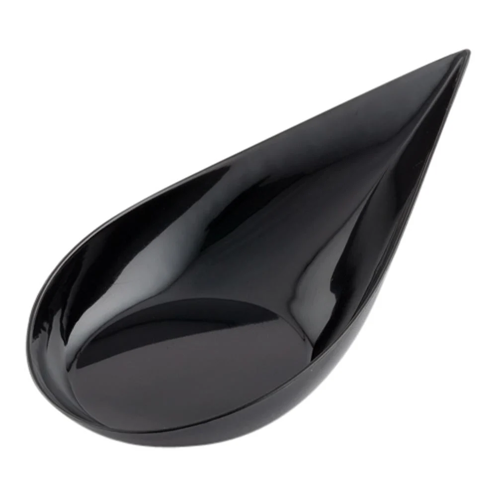 Spoons, Appetizer, Teardrop Shaped, Plastic, Black, 4 x 2 x 0.50 Inch,1 - 20 COUNT
